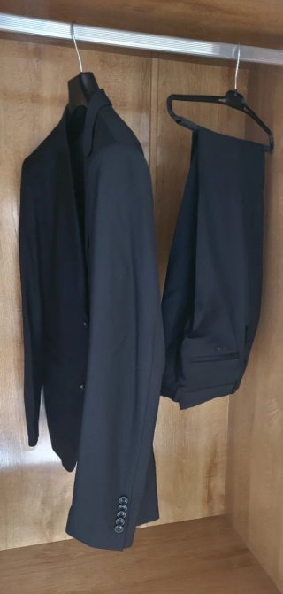 Traje de chaqueta hombre corte slim negro
