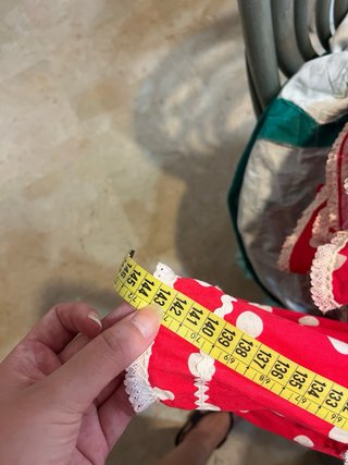 Traje Flamenca Rojo Lunares Blanco dos Volantes