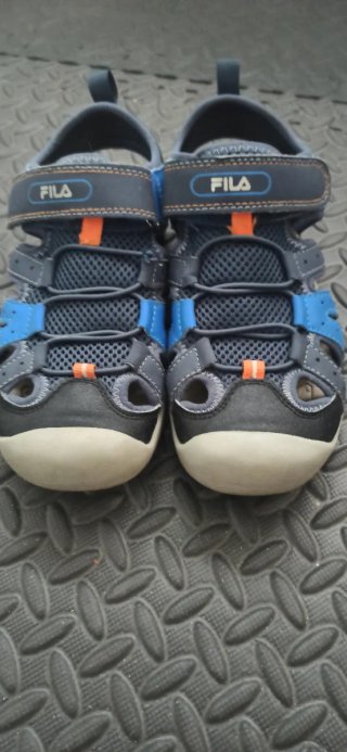 Sandalias Fila niño azul y gris