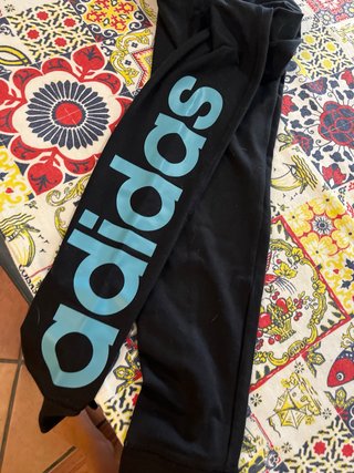 Mallas Adidas auténticas negras y turquesa
