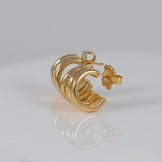 Pendientes Tous piercing triple aro plata vermeil