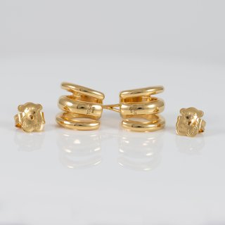 Pendientes Tous piercing triple aro plata vermeil