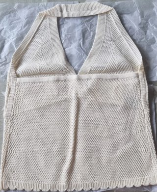 Top de punto beige