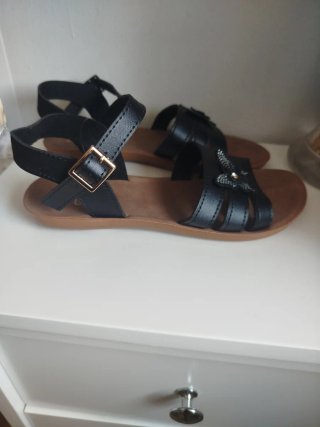 Sandalias Niña Penelope Talla 37 Negras
