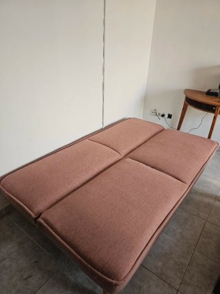 Sofá cama rosa 3 plazas