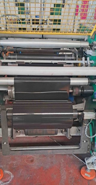 Rebobinadora y cortadora rollos film Kram PST-2.