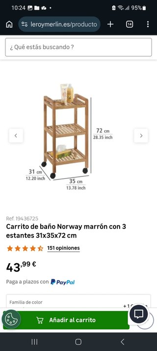 Mueble auxiliar de BAMBÚ