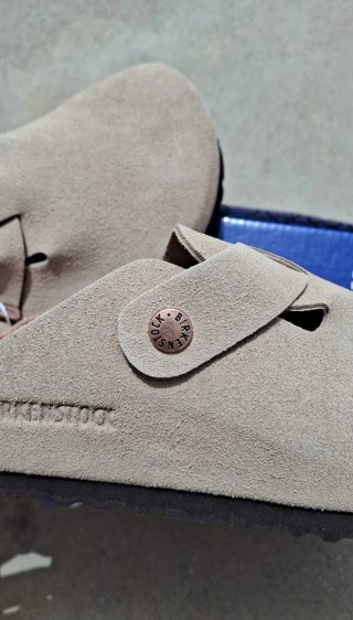 Zuecos Birkenstock Boston Talla 39 Beige