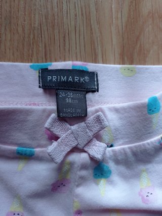 Shorts Niña Primark Talla 98 Helados