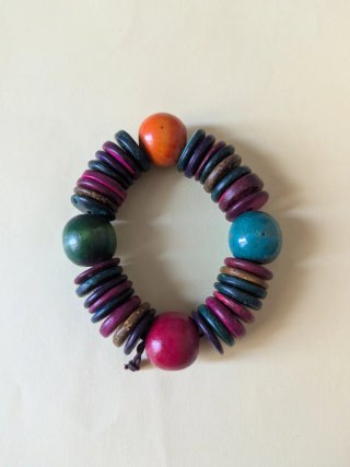Bracciale in legno multicolor