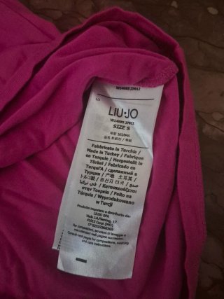 T-shirt Liu Jo donna rosa con strass
