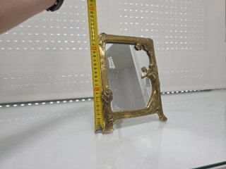 Espejo de pie bronce y cristal