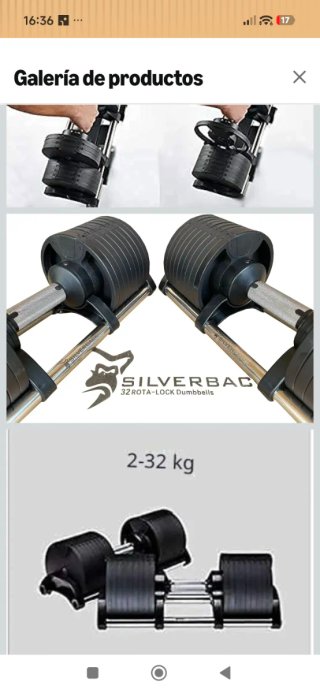 Mancuernas ajustables 2kg a 32kg