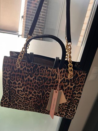 Bolso Alessia Massimo Animal Print Negro