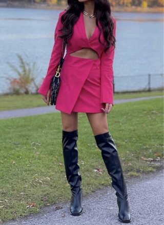 Vestido blazer Zara cut out talla XS