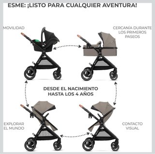 Carrito bebé Kinderkraft Esme 3 en 1