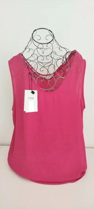Blusa rosa fucsia sin mangas