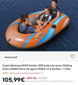 Barca hinchable Bestway Kondor 3000