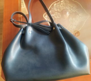 Bolso W tipo Saco Azul Marino Oscuro