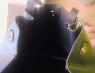 Bolso W tipo Saco Azul Marino Oscuro