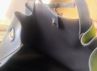 Bolso W tipo Saco Azul Marino Oscuro