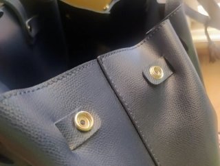 Bolso W tipo Saco Azul Marino Oscuro