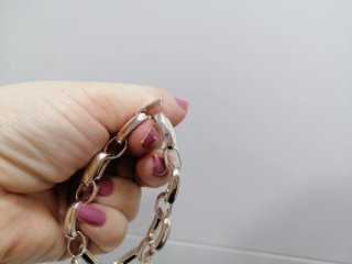 Pulsera eslabones plateada