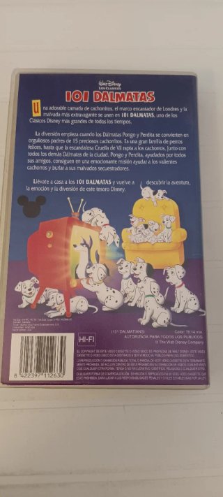 2 Películas VHS Disney: La Bella Durmiente y 101 D