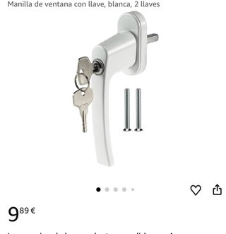 Manilla de ventana con cerradura