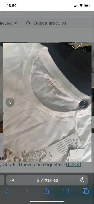 Camiseta Guess Blanca Talla S