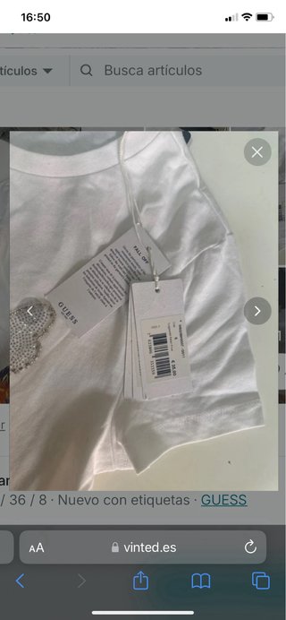 Camiseta Guess Blanca Talla S