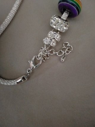 Bracciale Pandora Cuore Arcobaleno Argento