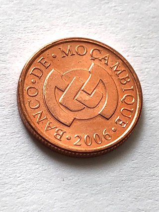 Moneda Mozambique 1 Centavo 2006 Rinoceronte