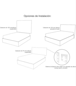 Cabecero Cama 105 cm Blanco