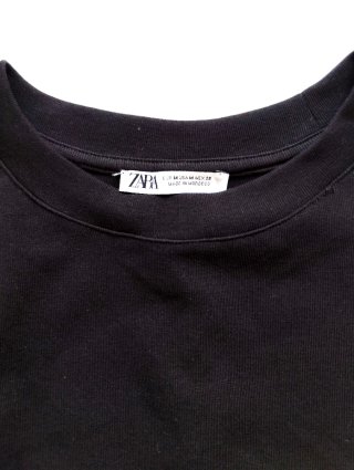 Vestido camiseta negro Zara