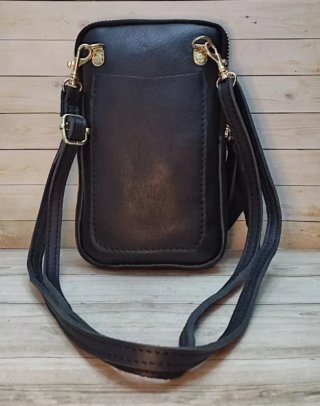 OFERTA. BOLSO PARA EL MÓVIL PIEL. VACA MARRÓN