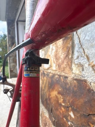 Bicicleta Peugeot Carretera Vintage Roja años 80