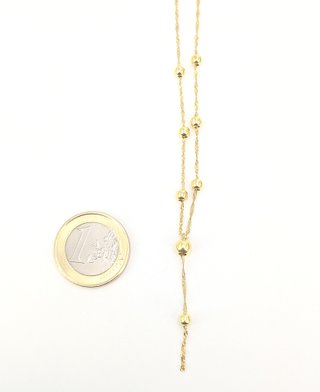 Cadena Singapur Bolas de oro 18k, 2.88 g, 43.5 cm.