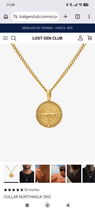 Collar Lost Gen Club Northwalk Oro