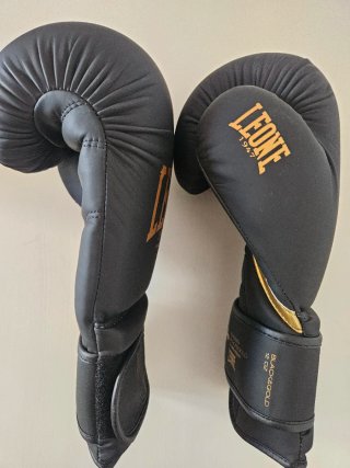 LEONE Guantes Boxeo Idol Black & Gold