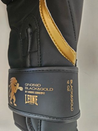 LEONE Guantes Boxeo Idol Black & Gold