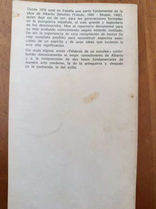 Palabras de un escultor