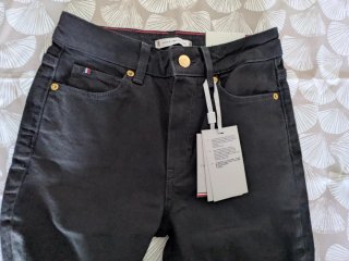 Pantalón vaquero mujer Tommy negro, W25,L32