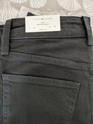 Pantalón vaquero mujer Tommy negro, W25,L32