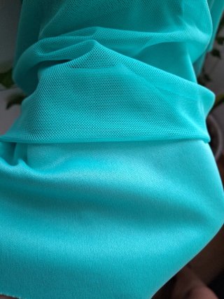 Vestido largo verde azulado