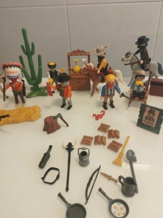 Lote Playmobil Indios y Vaqueros