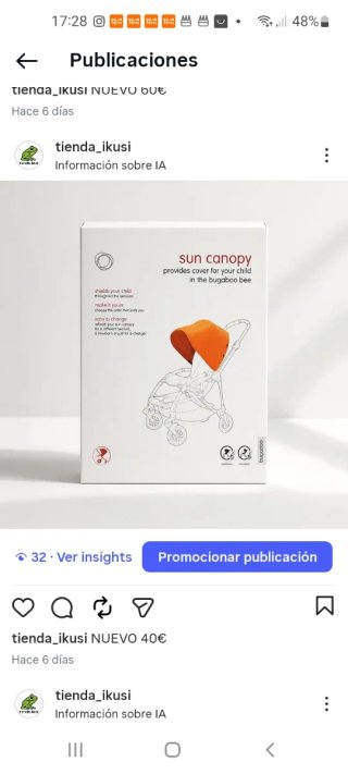 Capota bugaboo sun canopy