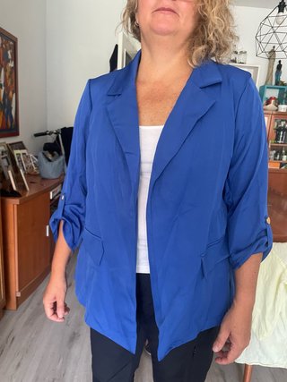 Chaqueta americana azul eléctrico