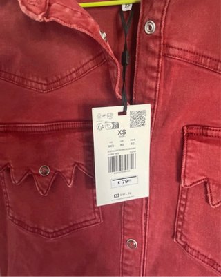 Sobrecamisa Scalpers Roja Talla XS con etiquetas