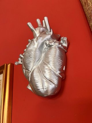Cuore Decorativo di Design - Scultura 3D Argento
